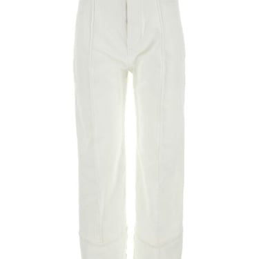 Bottega Veneta Woman White Denim Jeans