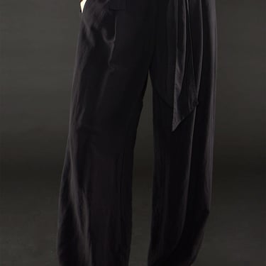 Wide Leg Tie Waist Trousers in BLACK or KHAKI