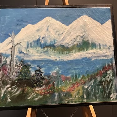 Amateur Painting Mt Rainier (Seattle)