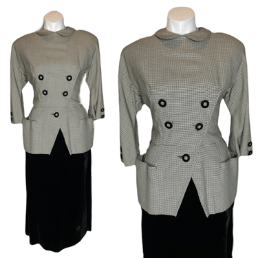 1940's Houndstooth Suit Size M