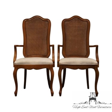 Set of 2 THOMASVILLE FURNITURE Tableau Collection Country French Cane Back Dining Arm Chairs 701-95 