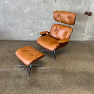 Mid Century Plycraft Lounge Chair & Ottoman