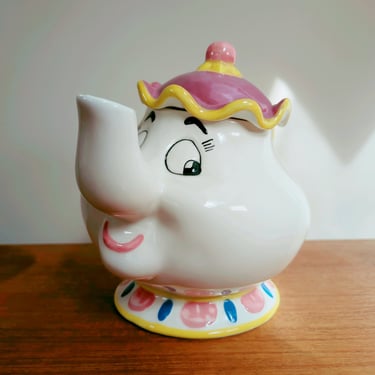 Treasure Craft Jar Container | Mrs Potts Tea Pot | Beauty and the Beast | Mexico | 1990s 