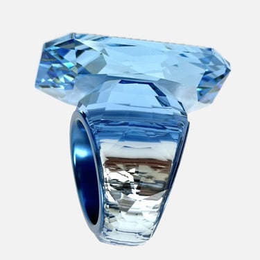 Swarovski Lucent Sky Crystal Cocktail Ring