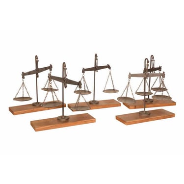 Iron Balance with Wood Stand