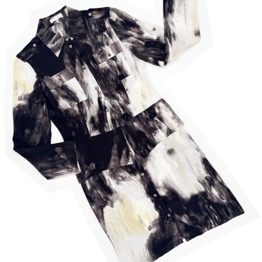 Celine S/S 2001 silk tie dye dress