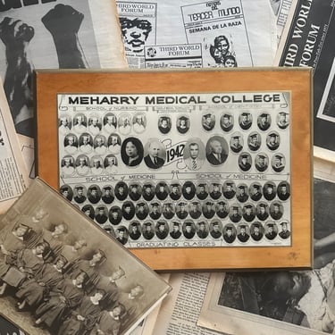 Vintage Meharry Medical College Plaque + Photo (1942)