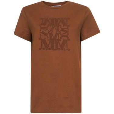 Max Mara Women Brown Cotton Maxmarabesque Giovane T-Shirt