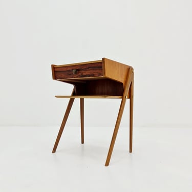 Mid century Scandinavian teak and rosewood side table / bedside table, 1960s 