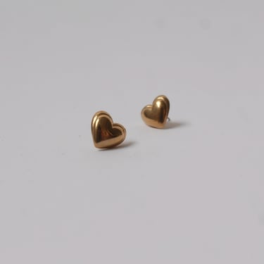 Vintage Golden Heart Earrings