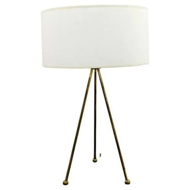 Mid Century Modern 3 Legged Metal Table Lamp 1960s 