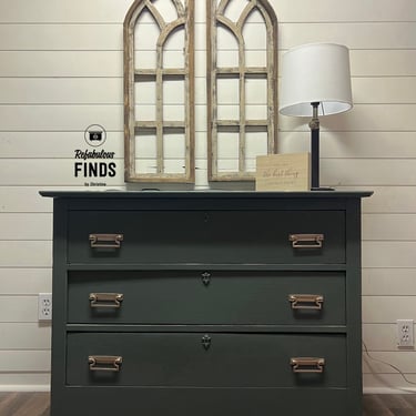 Gorgeous Green Antique Chest 