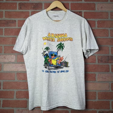 Vintage 90s "Arizona Winter Survivor" ORIGINAL Tourist Tee - Large 