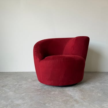 Vladimir Kagan - Style Postmodern Nautilus Swivel Lounge Chair 