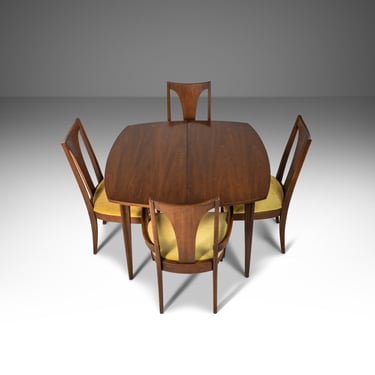Mid Century Modern Brasilia Dining Set w/ Four Chairs & Dining Table by Broyhill, USA, c. 1960s 
