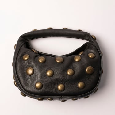 Danielle Bernard - Black Washed Gold Stud Bag