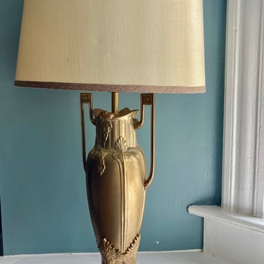 Vintage Art Deco Brass Lamp 