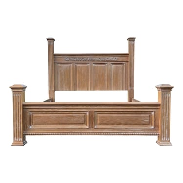 Hooker Furniture Cerused Oak Italian Provincial Bed - King Size 