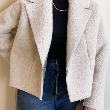 Avenue Shearling Short Robe Coat