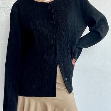 Issey Pleats Please Black Crinkle Jacket (L)