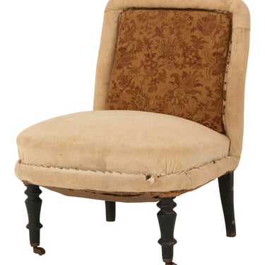 Antique Unupholstered Slipper Chair