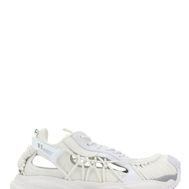 Versace Men White Leather And Fabric Versace Mercury M_Vs_01 Sneakers