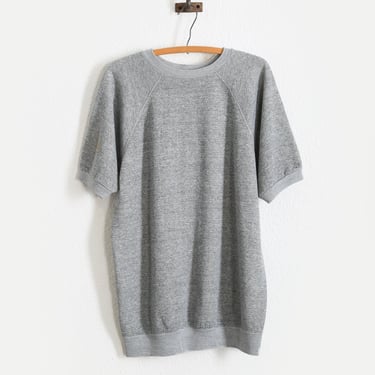 60s 70s Reglan sleeve sweatshirt | 1960s 70s perfectly worn in gray short sleeve sweatshirt 