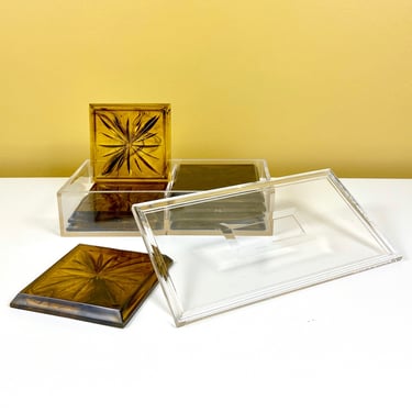 Set of 8 Coasters in Clear Box 