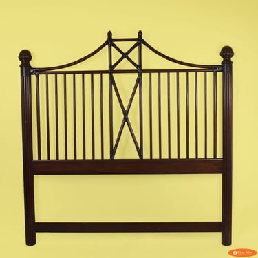 Split Rattan Dark Queen Headboard