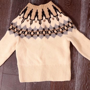 Fair Isle sweater | 80s 90s vintage Woolrich teal | Poppycock