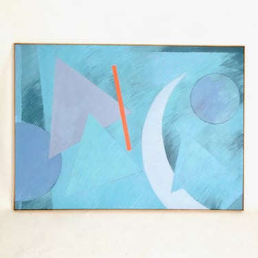 Large Abstract Painting By Walter Stomps