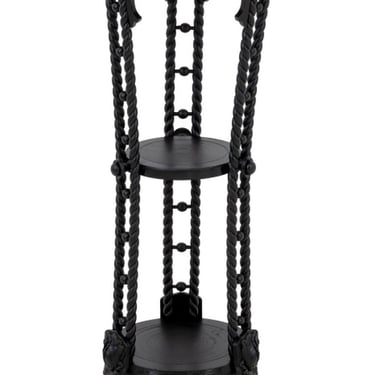 American Painted Wood & Composition Pedestal
