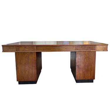 Large Scandinavian Art Deco Desk in the Style of Jindrich Halabala