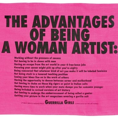 &quot;Advantages of Being a Woman Artist&quot; Tea Towel x Guerrilla Girls