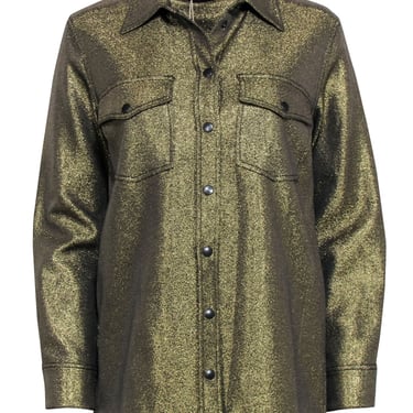 Ottod' Ame - Gold Glitter Shirt Jacket Sz 6