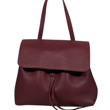 Mansur Gavriel - Wine Red Pebbled Leather Shoulder Bag