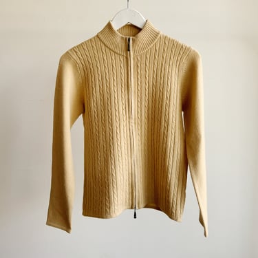 Butter Cable Knit Zipped Cardigan