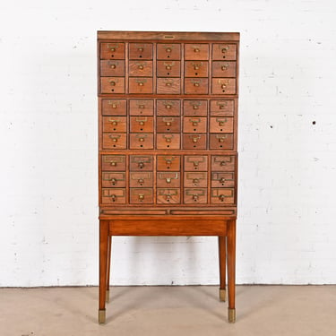 Antique Arts &#038; Crafts 45-Drawer Card Catalog Filing Cabinet by Remington Rand