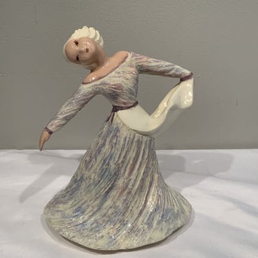 Vintage Hedi Schoop Hollywood California Elegant Lady Figurine, dancing woman figurine, beautiful woman vase, French cottage decor 