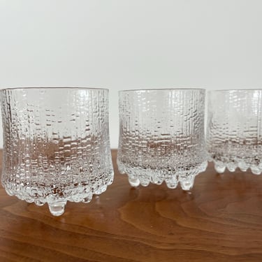 Vintage iittala of Finland Set of 5 Ultima Thule Double Old Fashioned Glasses by Tapio Wirkkala 