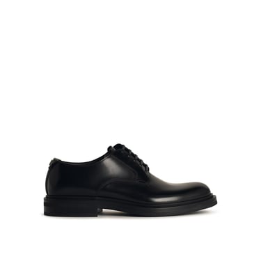 Dolce & Gabbana Scarpa 'Derby' In Shiny Black Leather Men