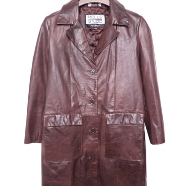 1990s Chocolate Long Leather Jacket