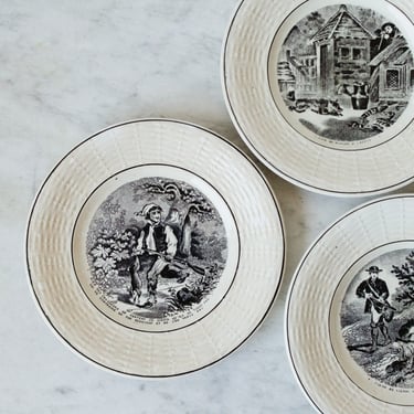 Matched Transferware Plate  set of 7
