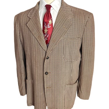 Vintage 1950s ATOMIC ERA Rockabilly Sport Coat ~ size 42 to 44 ~ blazer / jacket ~ Corduroy / Houndsooth ~ Elvis ~ VLV ~ Patch Pockets 