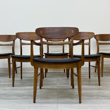 Awesome Lane Acclaim Mid-Century Modern Walnut Dining Chair ~ Set Of 6 (SHIPPING NOT FREE) 