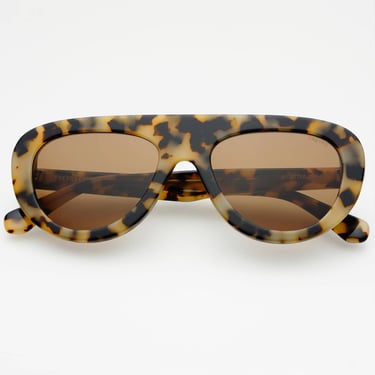 Jetsetter Acetate Aviator Sunglasses - Milky Tortoise