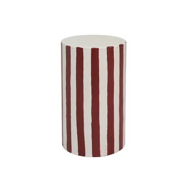 Painted Stripe End Table 