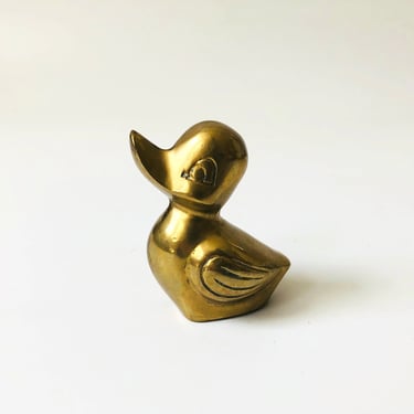 Vintage Brass Duck 