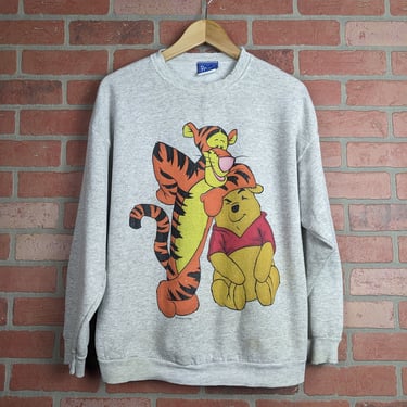 Vintage 90s Winnnie the Pooh and Tigger ORIGINAL Crewneck Sweatshirt - Medium / Large 