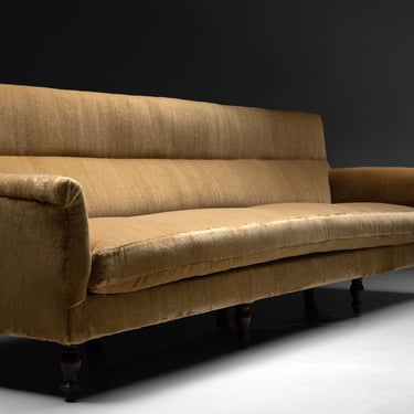 Monumental 120 Inch Long Sofa in Teddy Mohair by Pierre Frey / Resin Reading Lamps